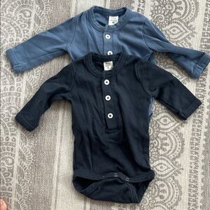 kate quinn Navy and Blue Kids Bodysuit Set